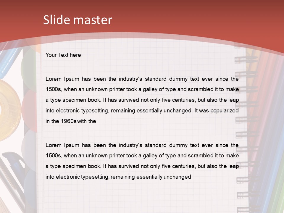 School Supplies PowerPoint Template