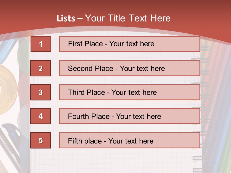 School Supplies PowerPoint Template