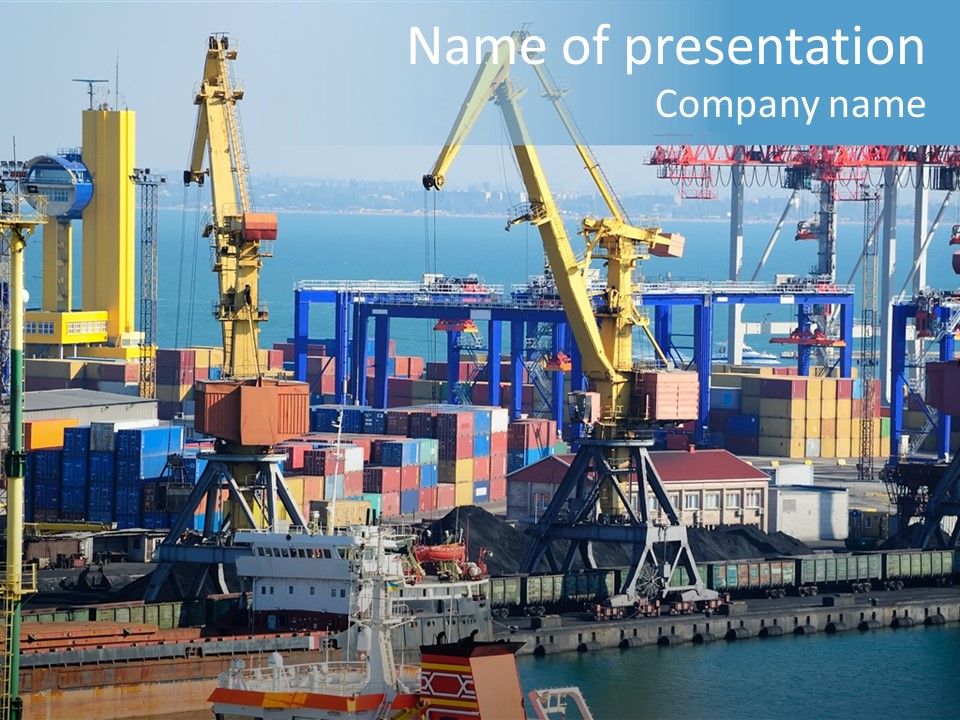 Vessel Boat Dock PowerPoint Template