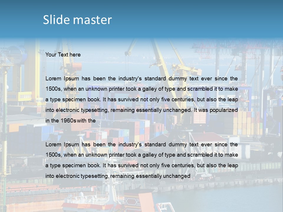Vessel Boat Dock PowerPoint Template