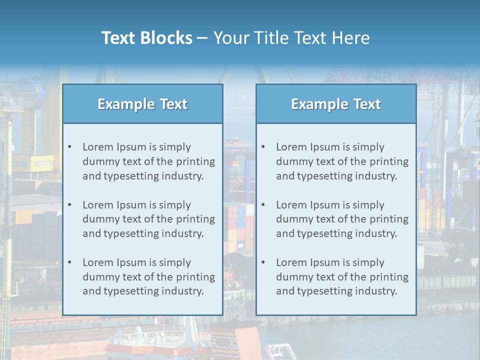 Vessel Boat Dock PowerPoint Template