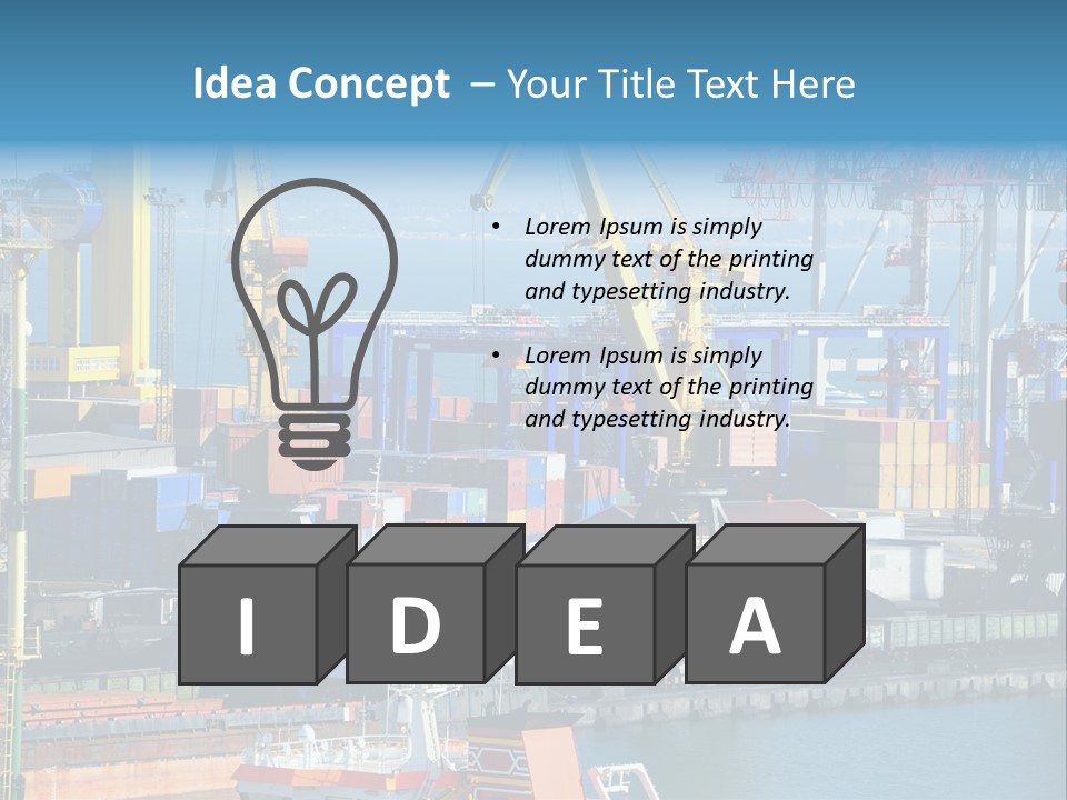 Vessel Boat Dock PowerPoint Template