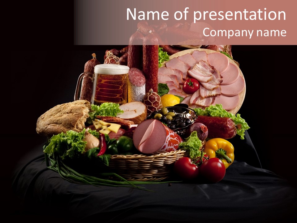 Beer Meat PowerPoint Template