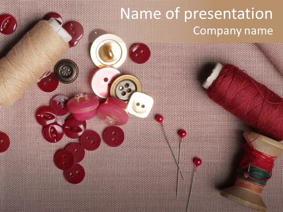 Detail Pin Spool PowerPoint Template