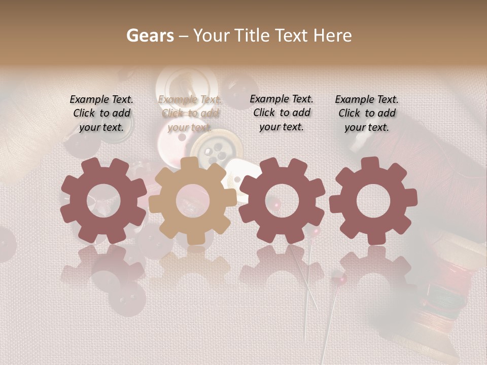 Detail Pin Spool PowerPoint Template