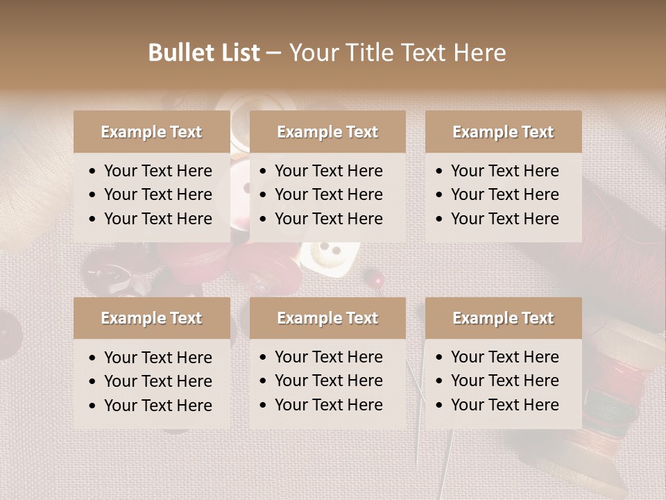 Detail Pin Spool PowerPoint Template
