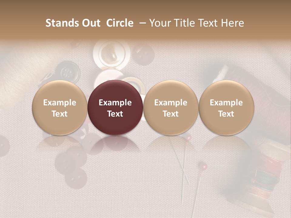 Detail Pin Spool PowerPoint Template