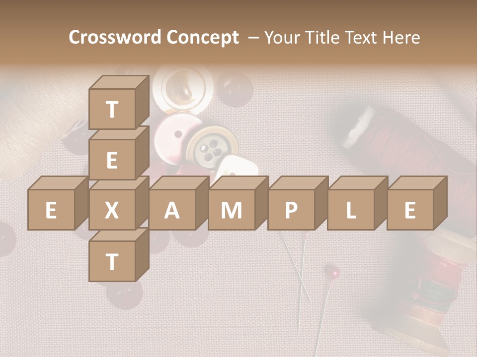 Detail Pin Spool PowerPoint Template