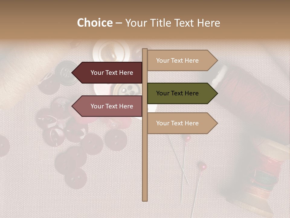 Detail Pin Spool PowerPoint Template