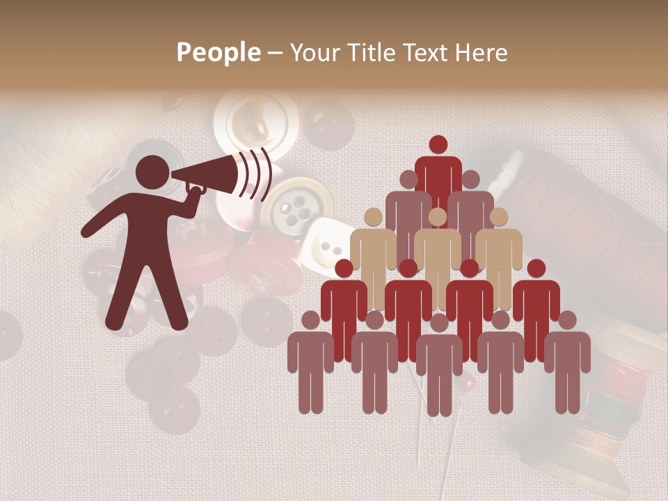 Detail Pin Spool PowerPoint Template