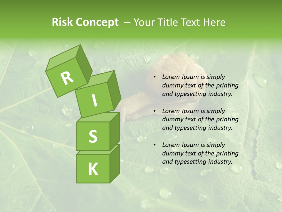 Snail On A Leaf PowerPoint Template