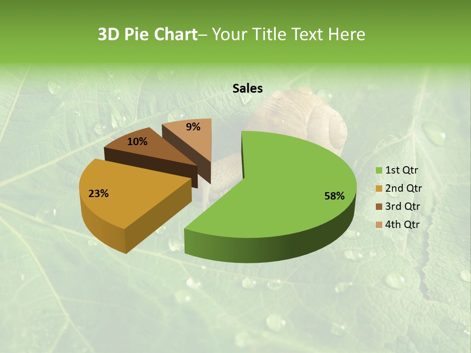 Snail On A Leaf PowerPoint Template