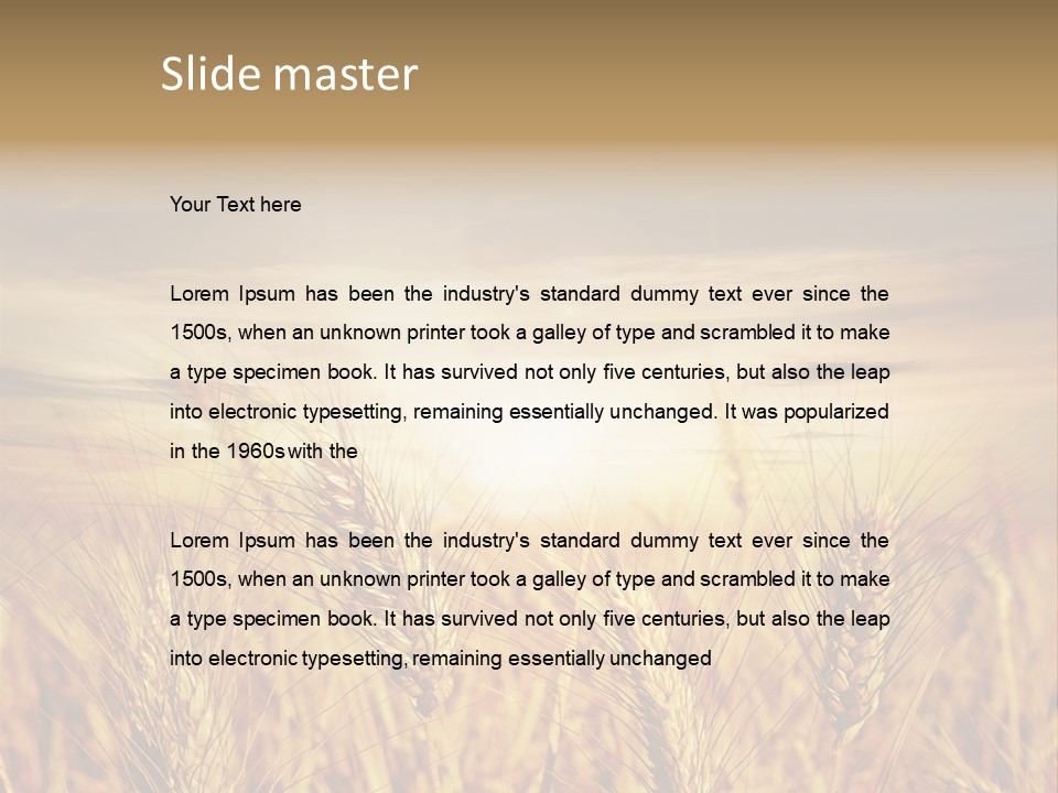 Agriculture Clear Clouds PowerPoint Template