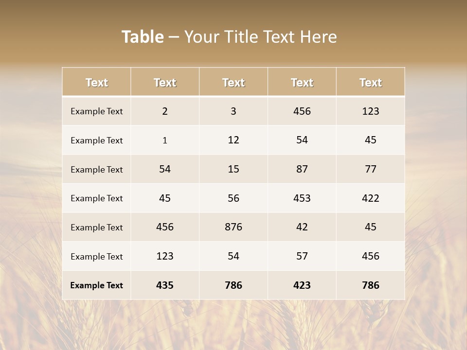 Agriculture Clear Clouds PowerPoint Template