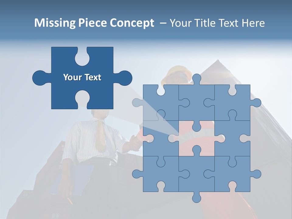 Worker Shaking Hands PowerPoint Template