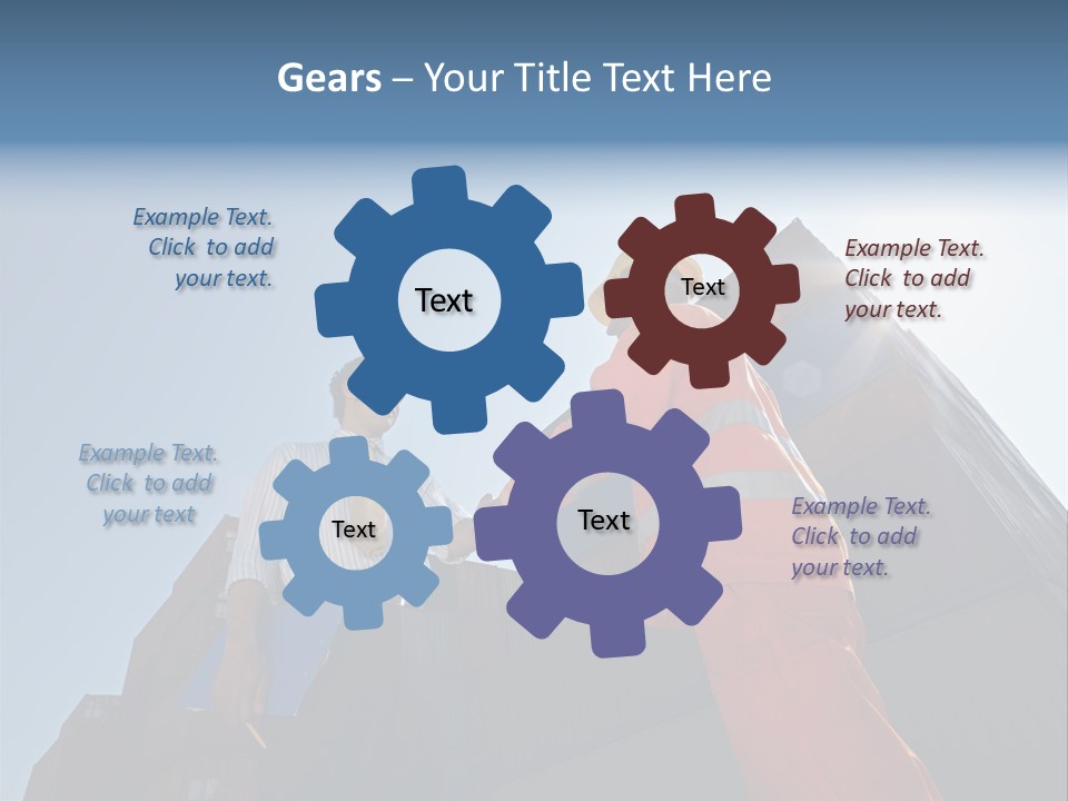 Worker Shaking Hands PowerPoint Template