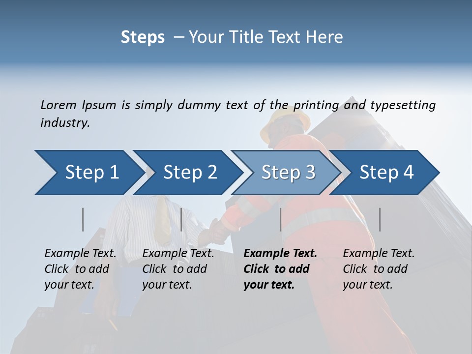 Worker Shaking Hands PowerPoint Template