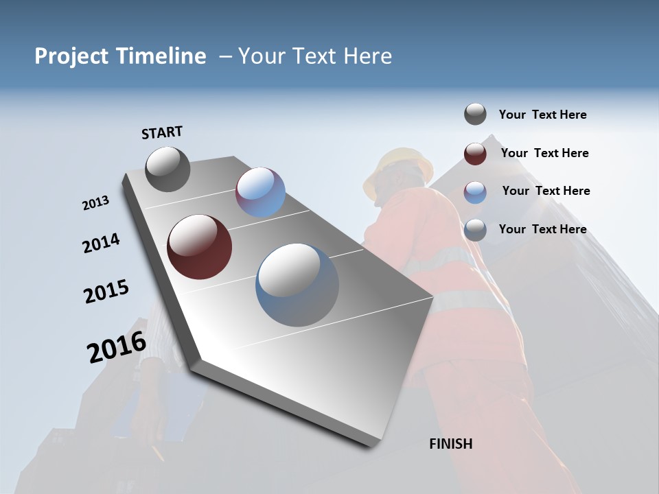 Worker Shaking Hands PowerPoint Template
