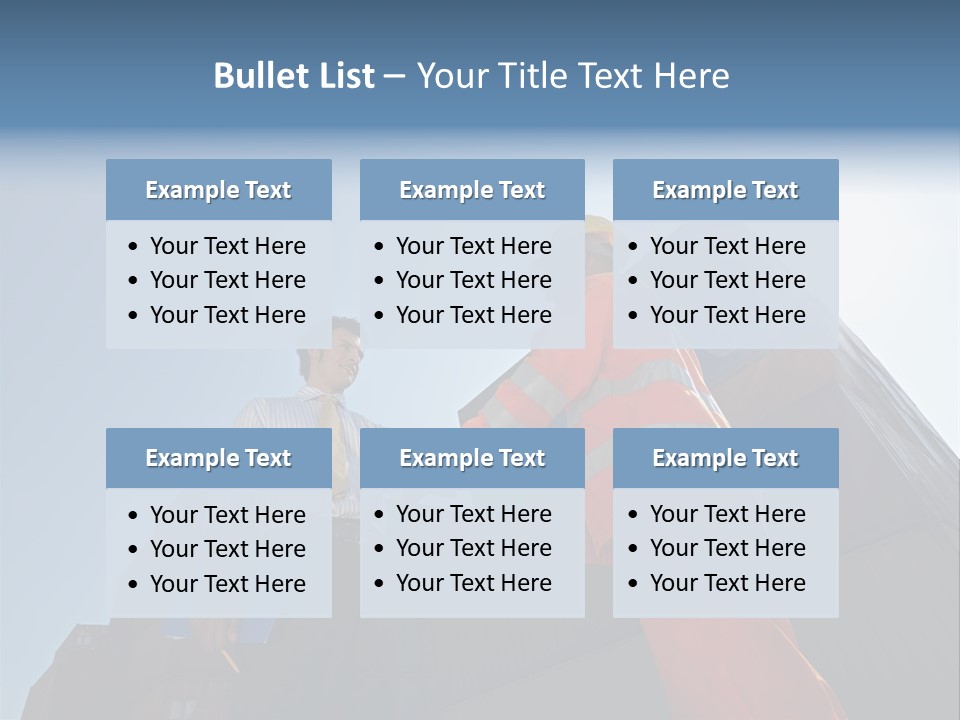 Worker Shaking Hands PowerPoint Template