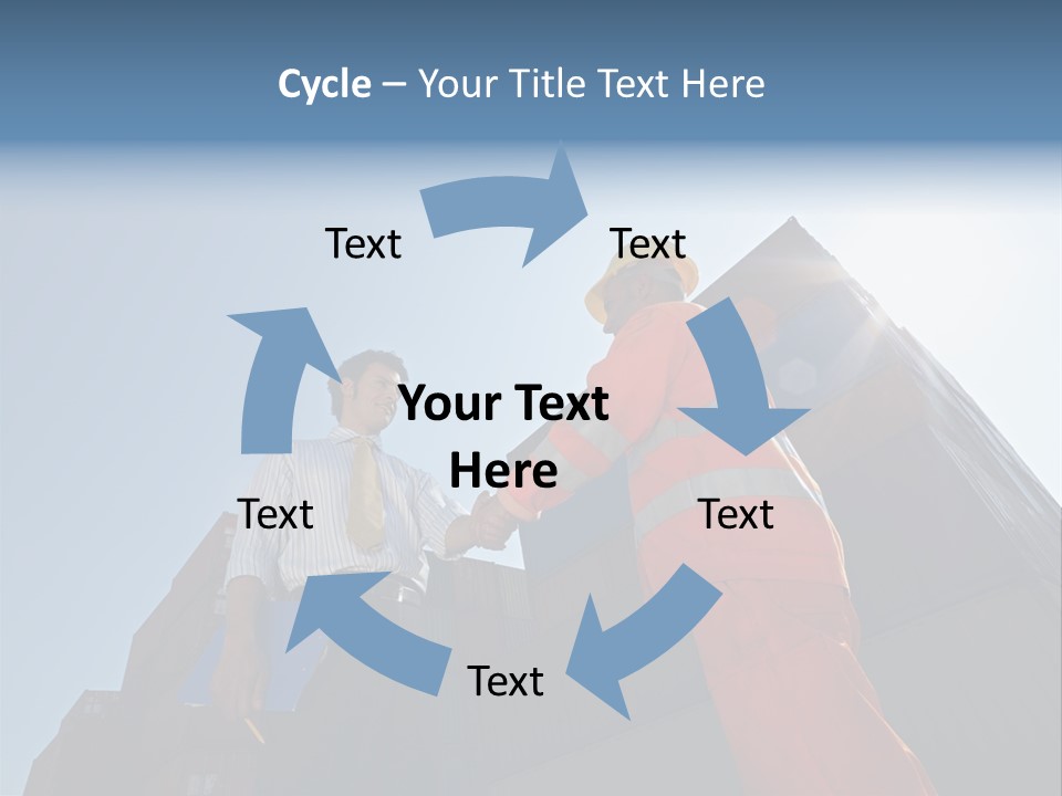 Worker Shaking Hands PowerPoint Template