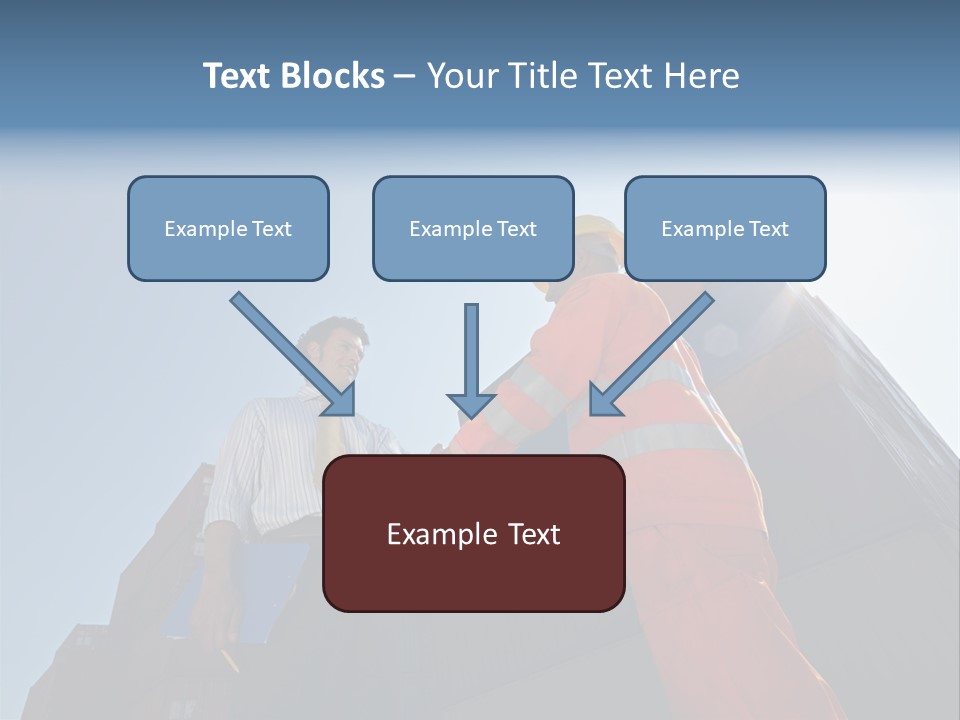 Worker Shaking Hands PowerPoint Template