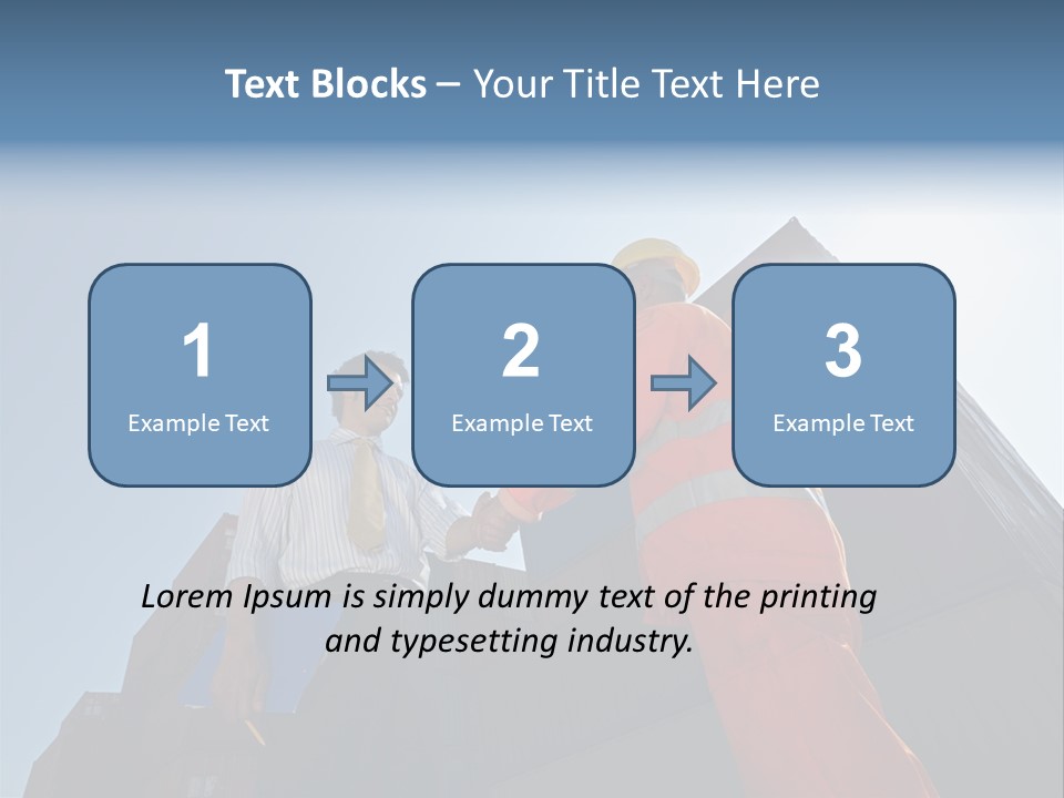 Worker Shaking Hands PowerPoint Template