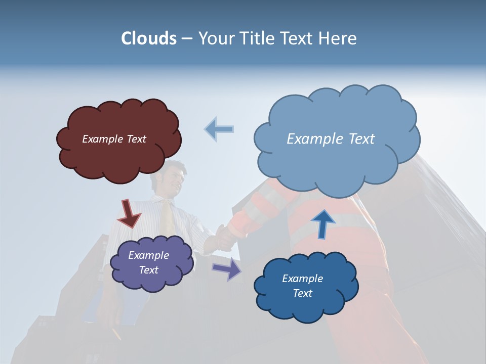 Worker Shaking Hands PowerPoint Template