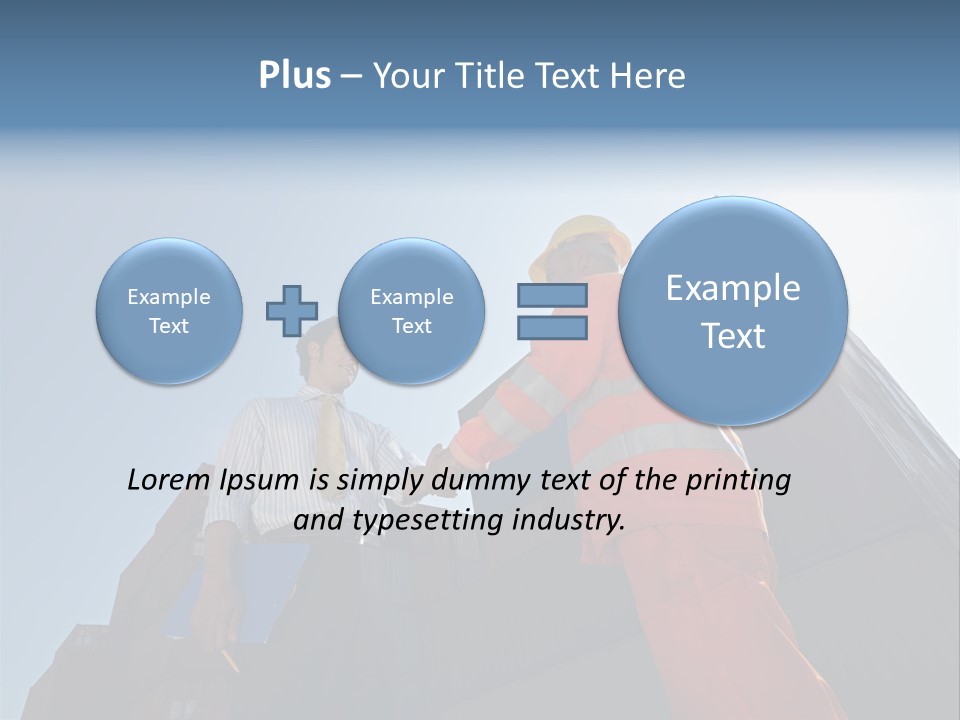 Worker Shaking Hands PowerPoint Template