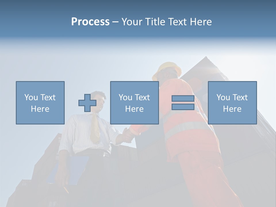Worker Shaking Hands PowerPoint Template