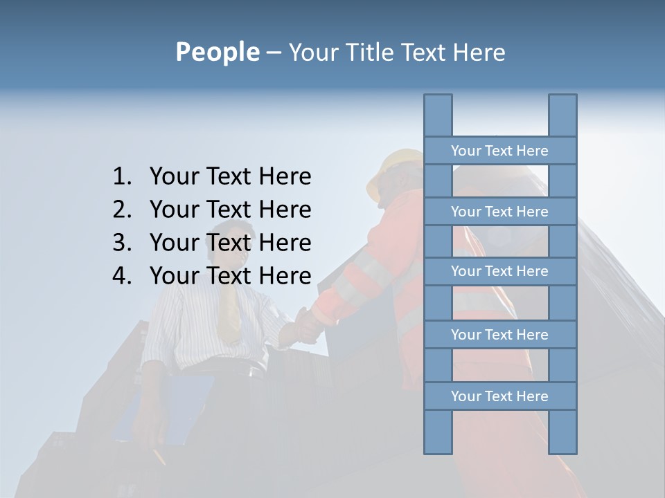 Worker Shaking Hands PowerPoint Template