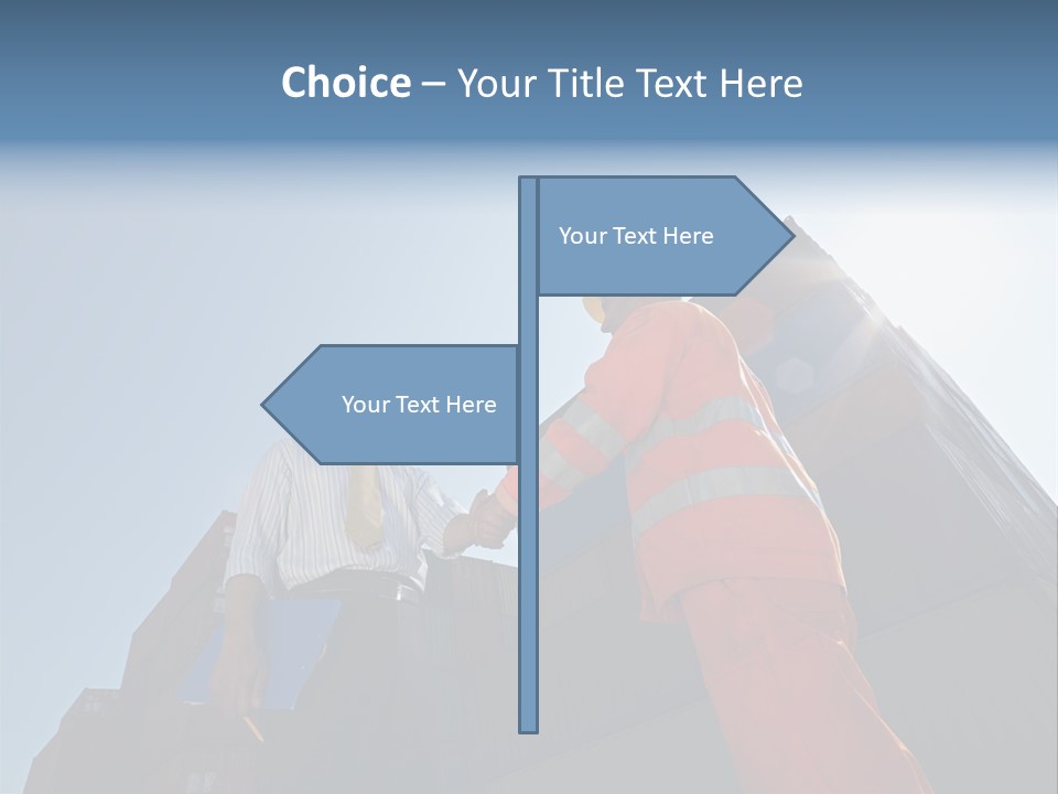 Worker Shaking Hands PowerPoint Template