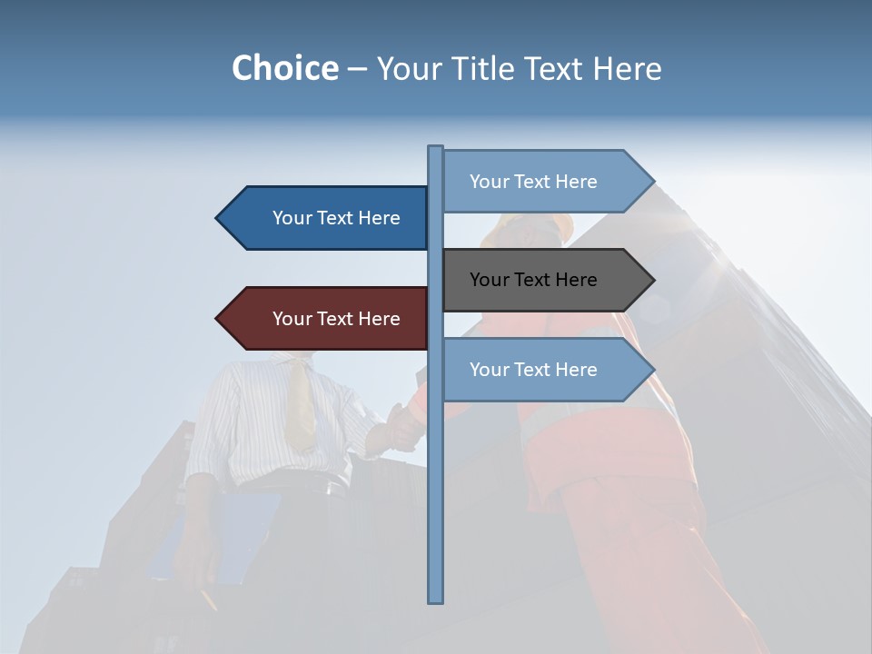 Worker Shaking Hands PowerPoint Template