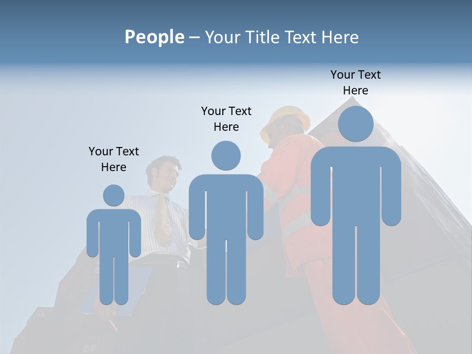 Worker Shaking Hands PowerPoint Template