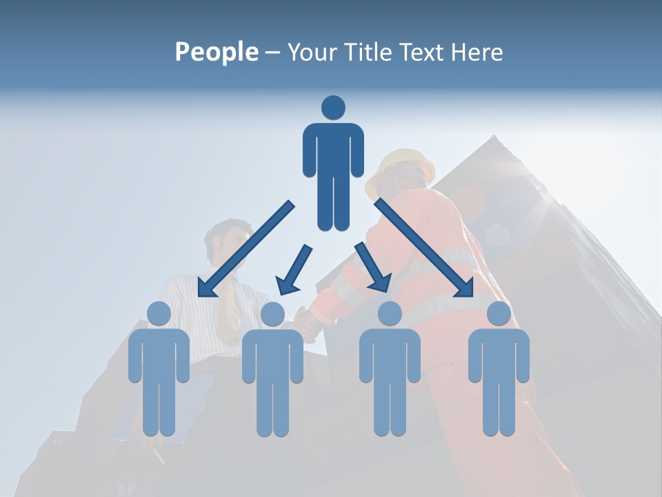 Worker Shaking Hands PowerPoint Template