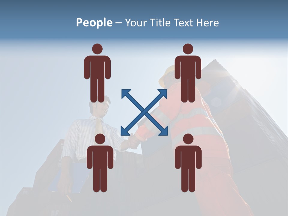 Worker Shaking Hands PowerPoint Template