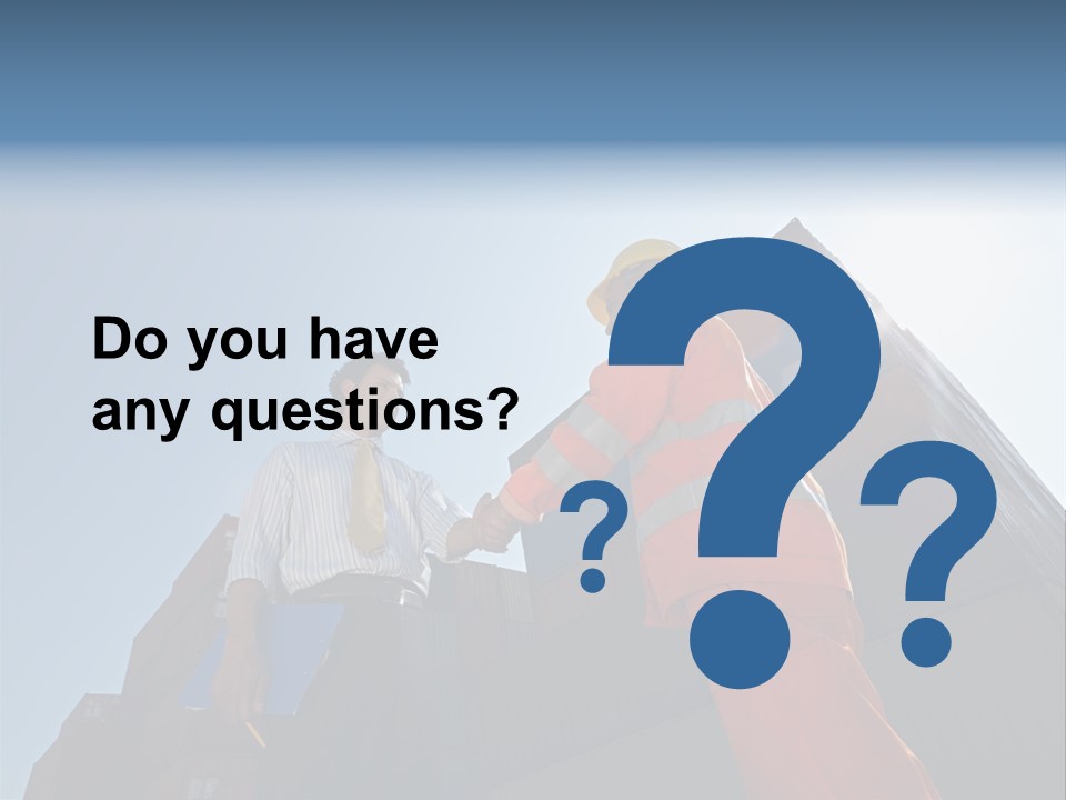 Worker Shaking Hands PowerPoint Template