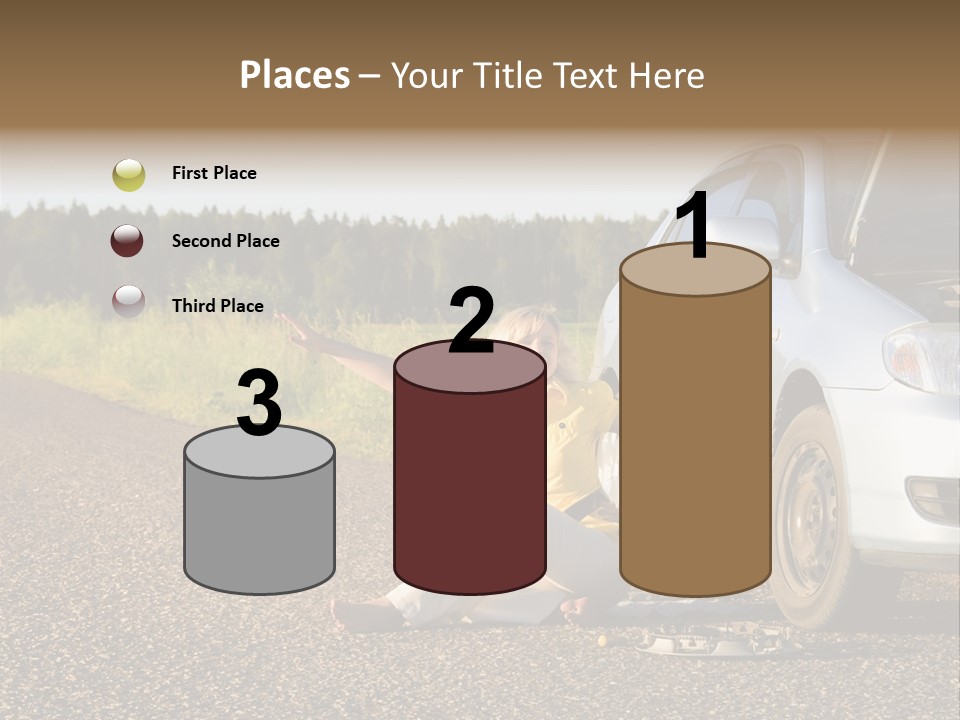 Photography Girl Car PowerPoint Template