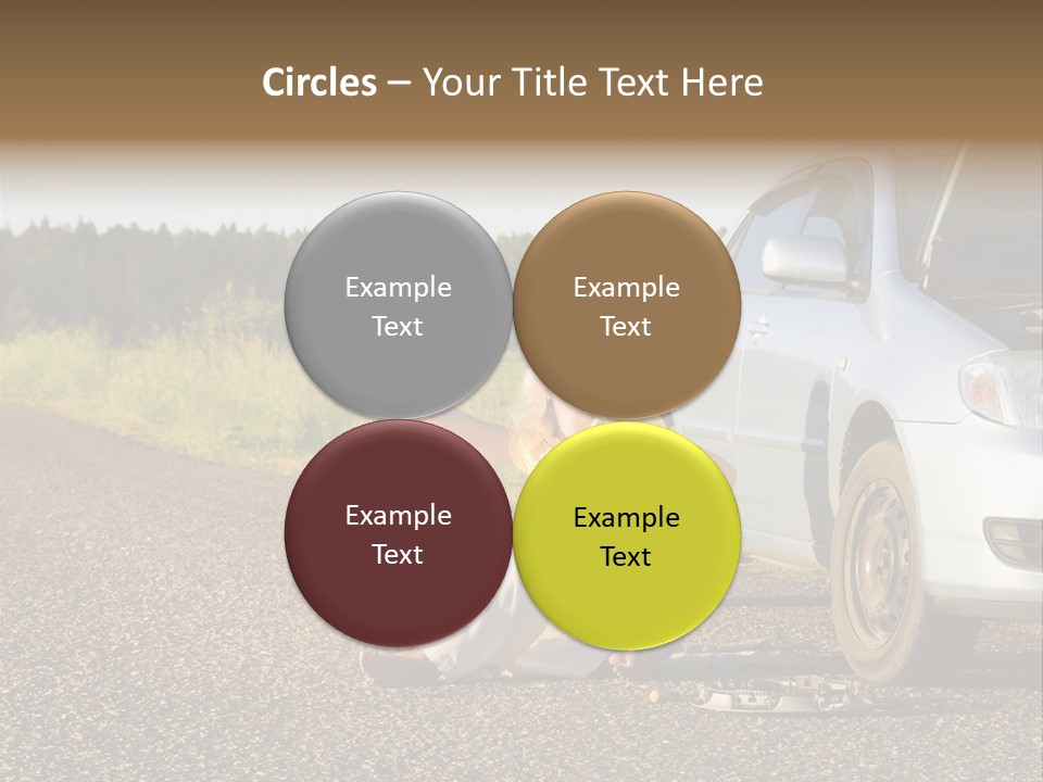 Photography Girl Car PowerPoint Template