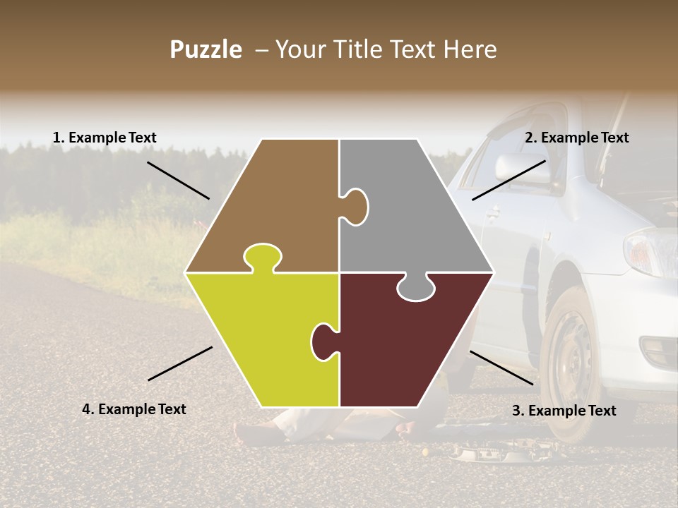 Photography Girl Car PowerPoint Template