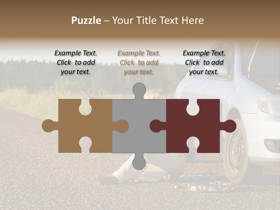 Photography Girl Car PowerPoint Template