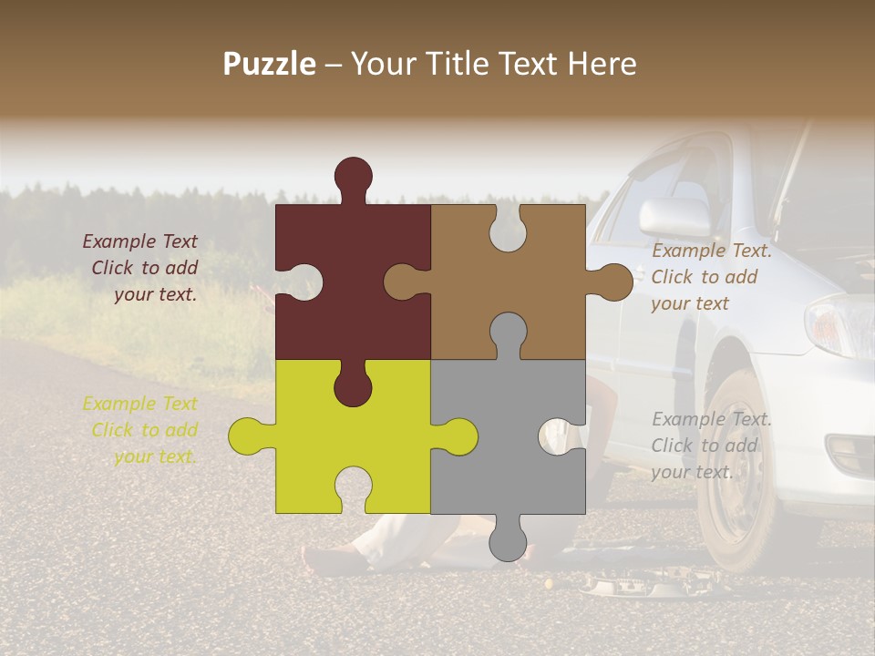 Photography Girl Car PowerPoint Template