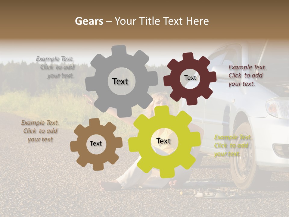 Photography Girl Car PowerPoint Template