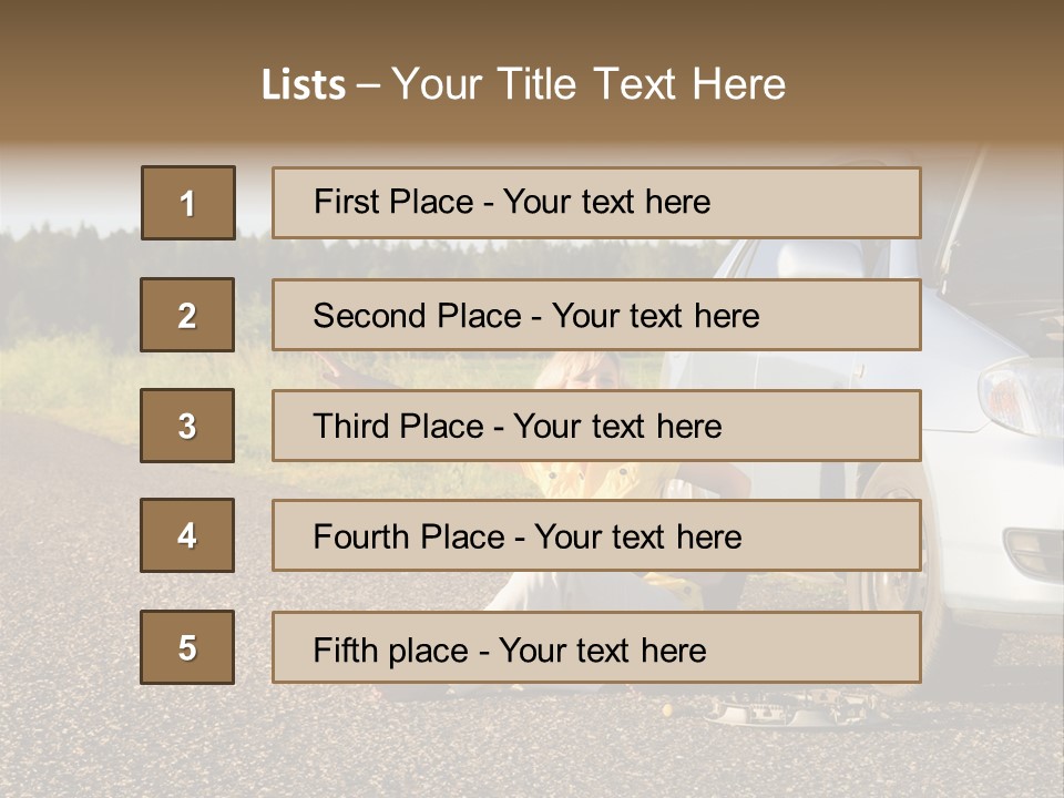 Photography Girl Car PowerPoint Template