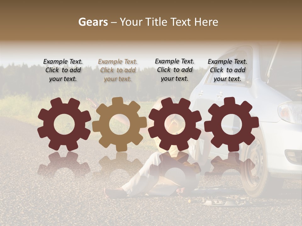 Photography Girl Car PowerPoint Template