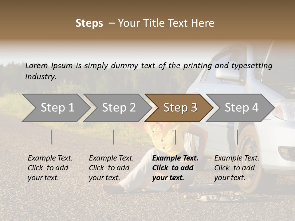 Photography Girl Car PowerPoint Template