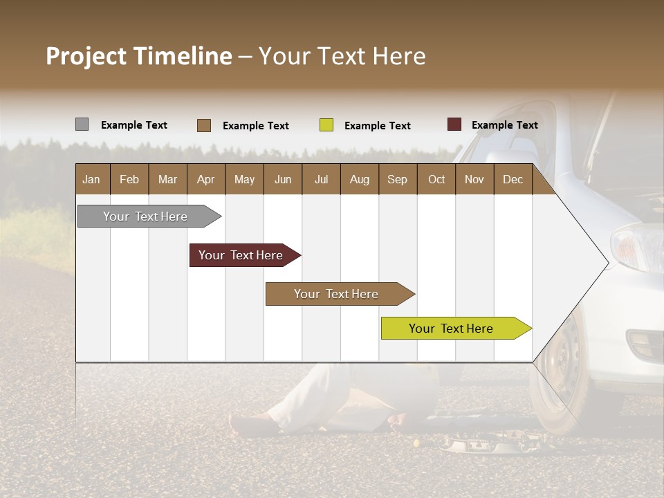 Photography Girl Car PowerPoint Template