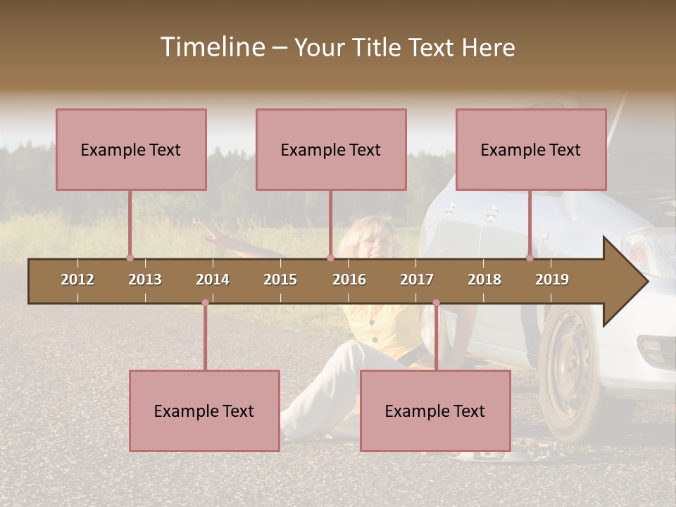 Photography Girl Car PowerPoint Template