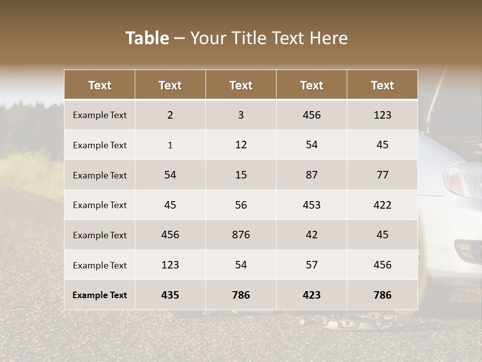 Photography Girl Car PowerPoint Template