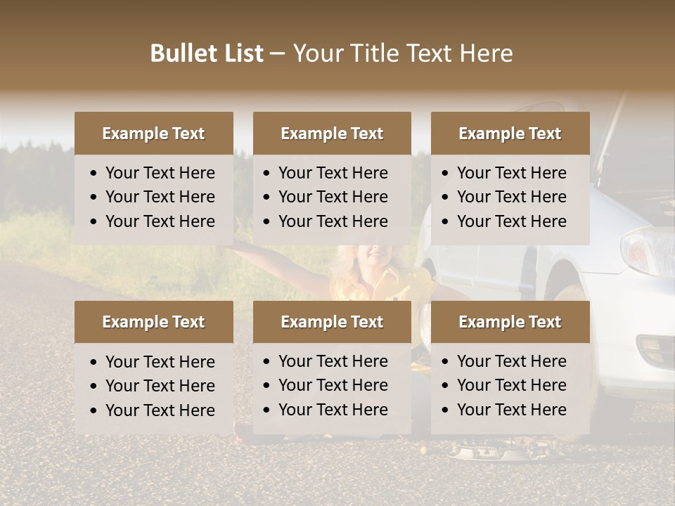 Photography Girl Car PowerPoint Template