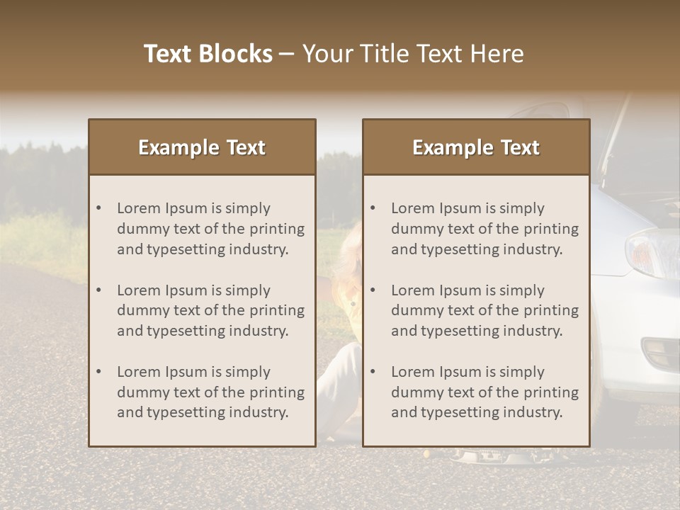 Photography Girl Car PowerPoint Template